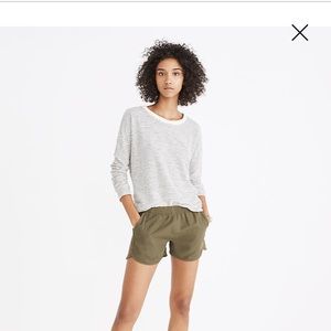 NWT Madewell pull-on short — green